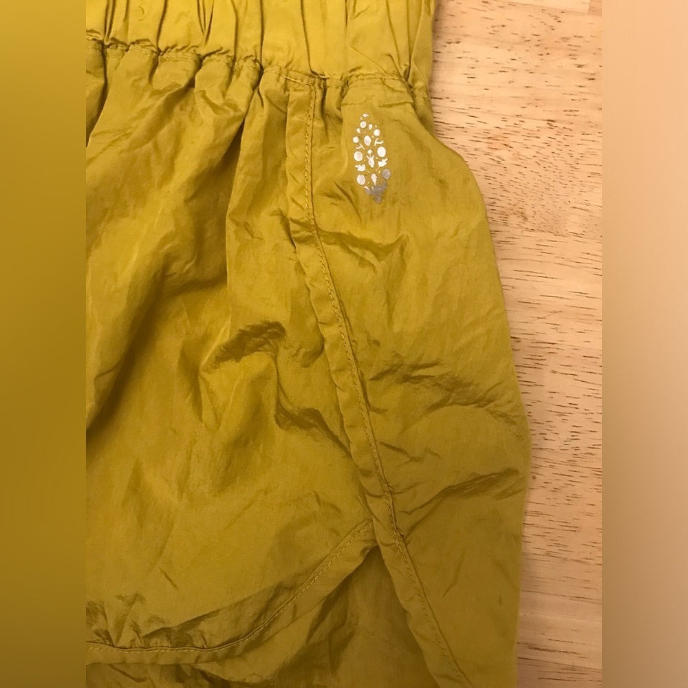 Free People Golden Honey yellow Running Shorts High Waist - Picture 11 of 14